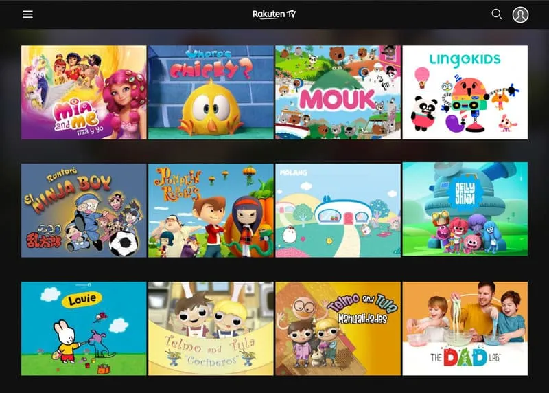 series de dibujos animados en rakuten tv