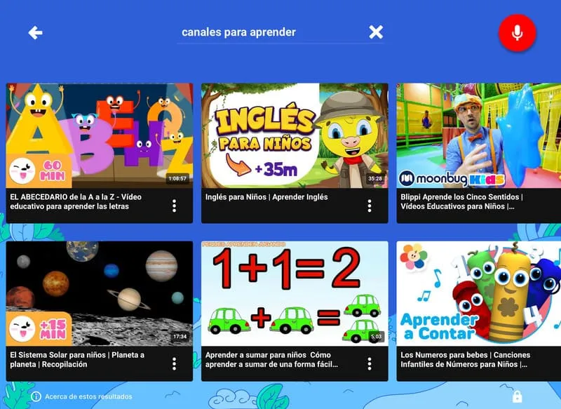 videos para aprender en youtube kids